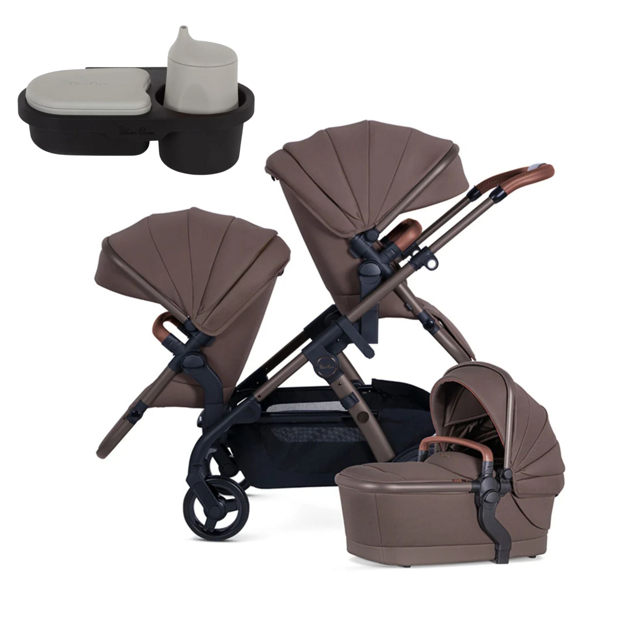 Silver Cross Wave 3 Caramel (incl tandem seat) Limited Time Offer FREE Snack Tray  | ETA Dec2024 - Tiny Tots Baby Store 