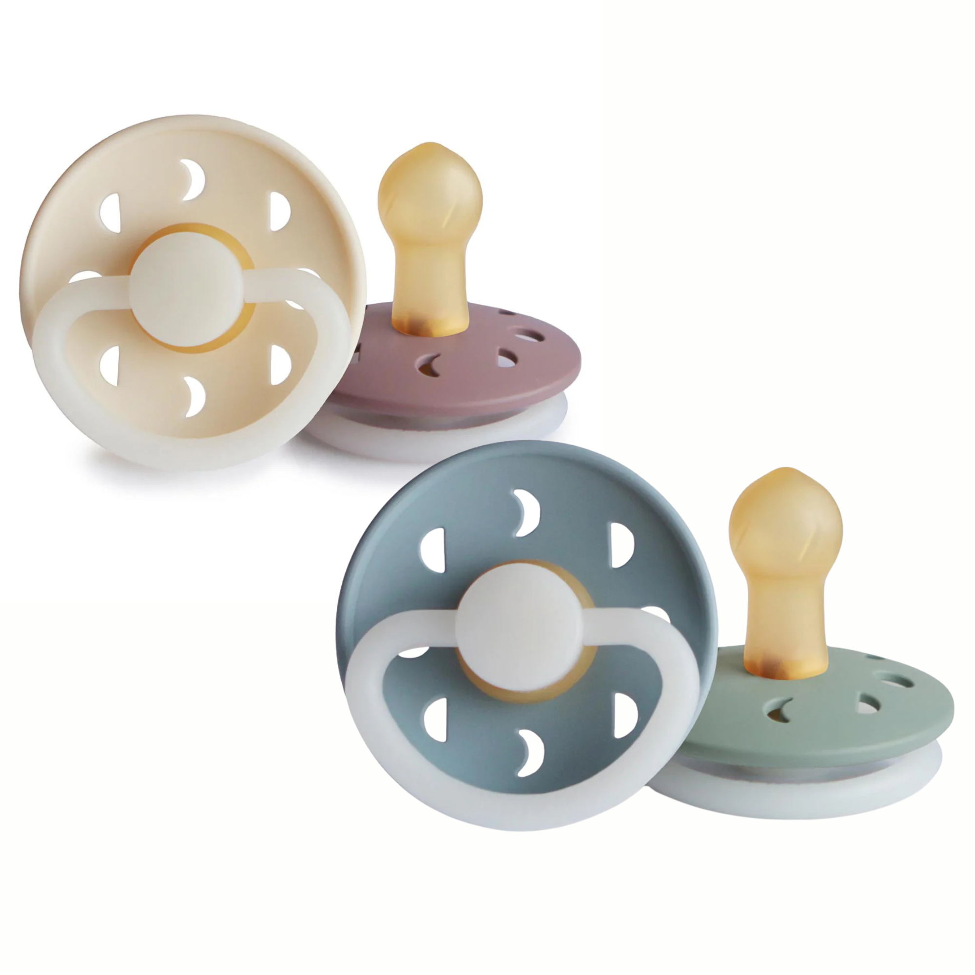 Frigg Moon NIGHT Pacifier 2 Pack LATEX