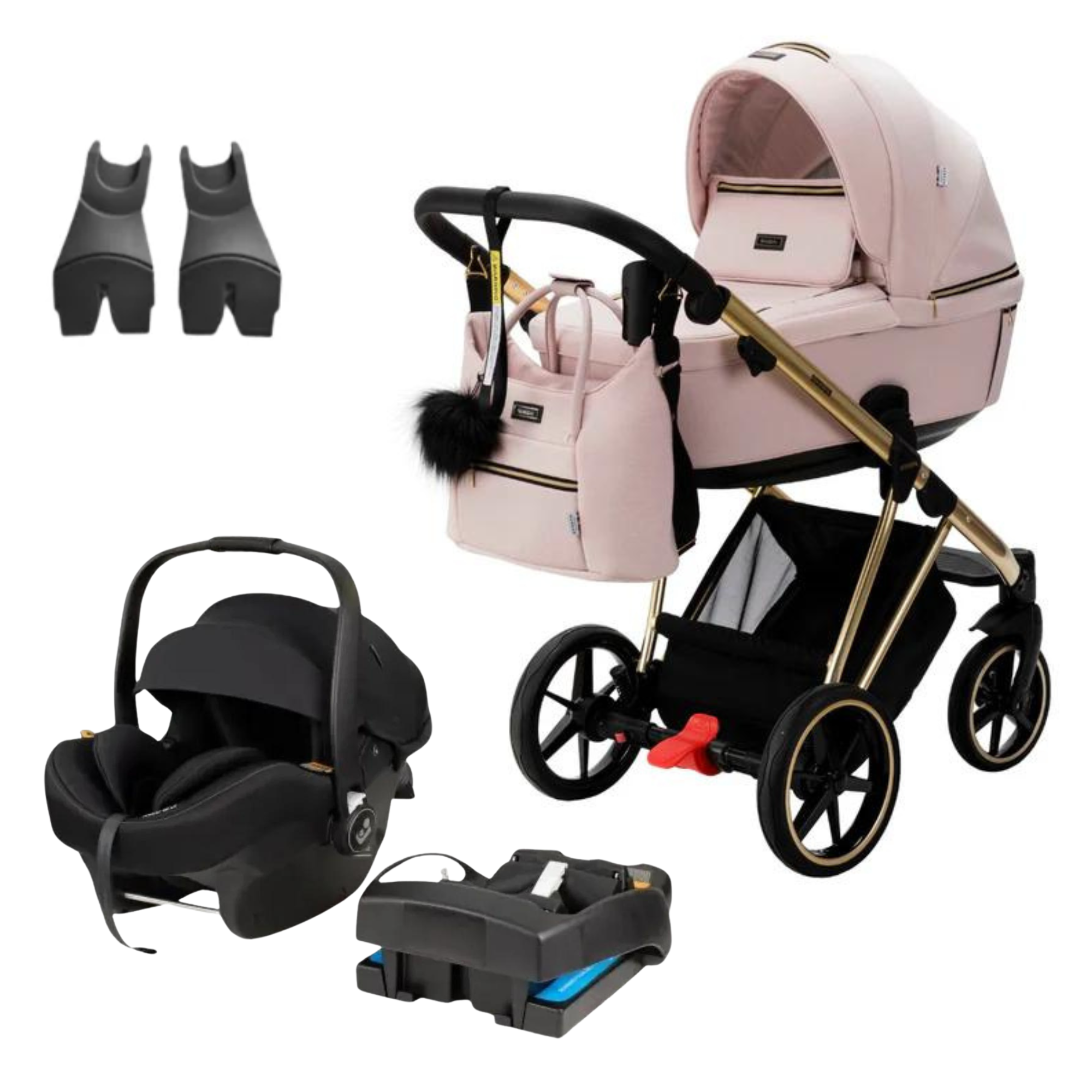 Bambini Geneva Modern Pram & Maxi Cosi Mico 12LX Capsule With Base - Tiny Tots Baby Store 