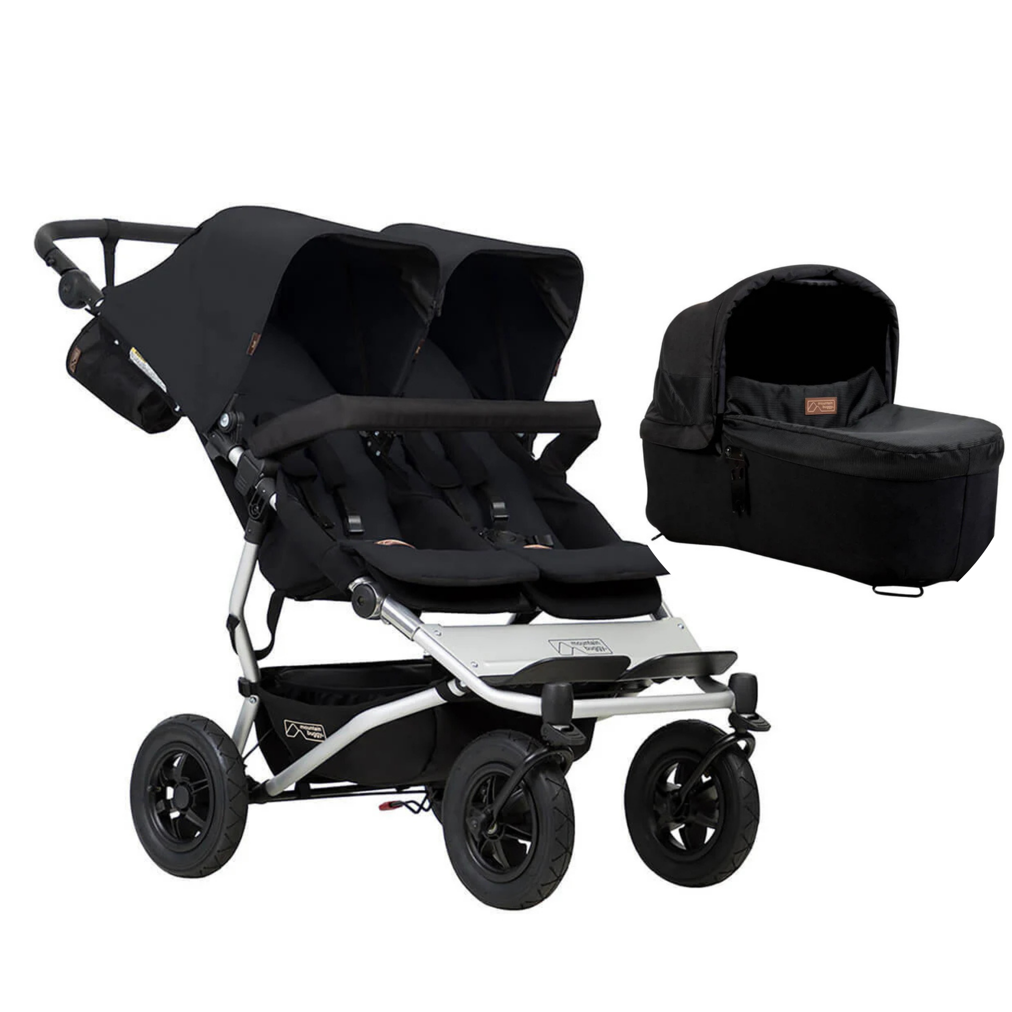 Mountain Buggy duet™ compact side-by-side FREE Mountain Buggy Duet V3 Carrycot Plus - Tiny Tots Baby Store 