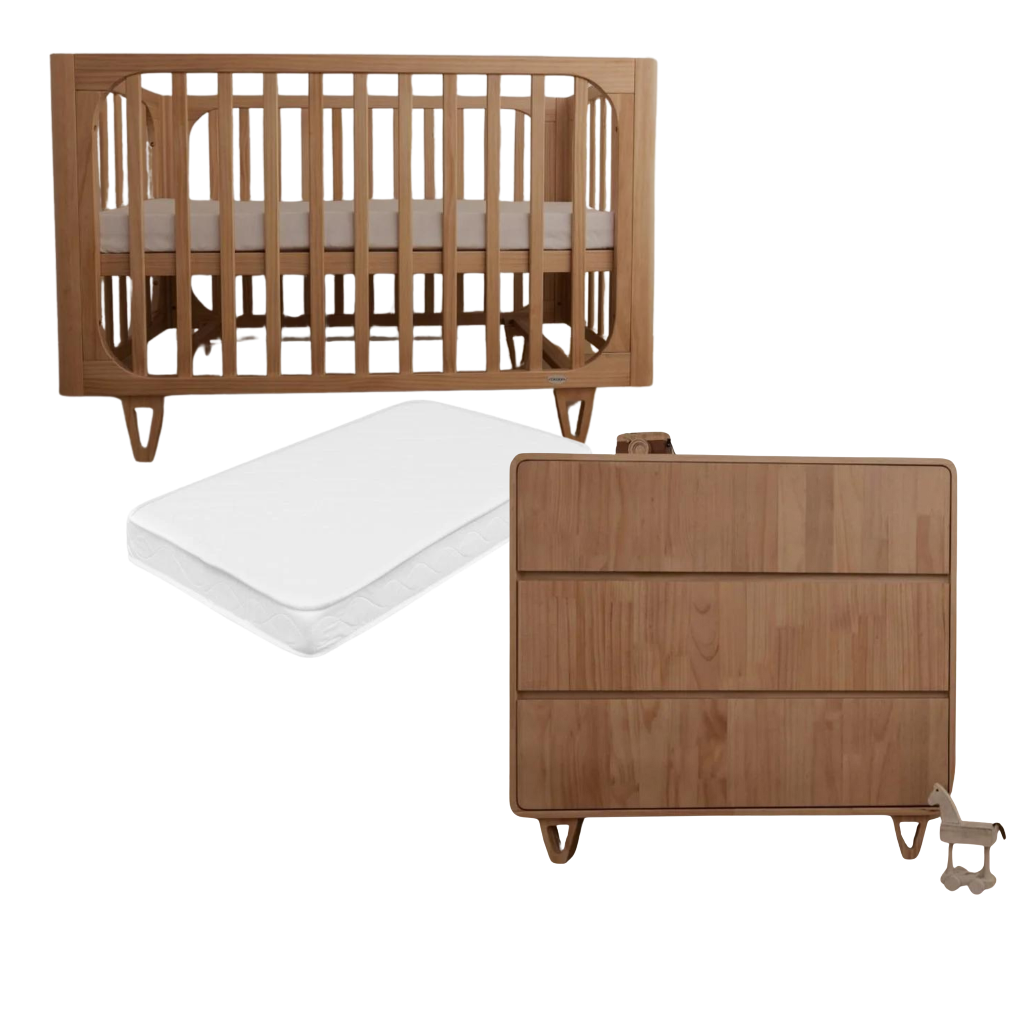 Cocoon Vibe Cot with mattress and Dresser Package - Tiny Tots Baby Store 