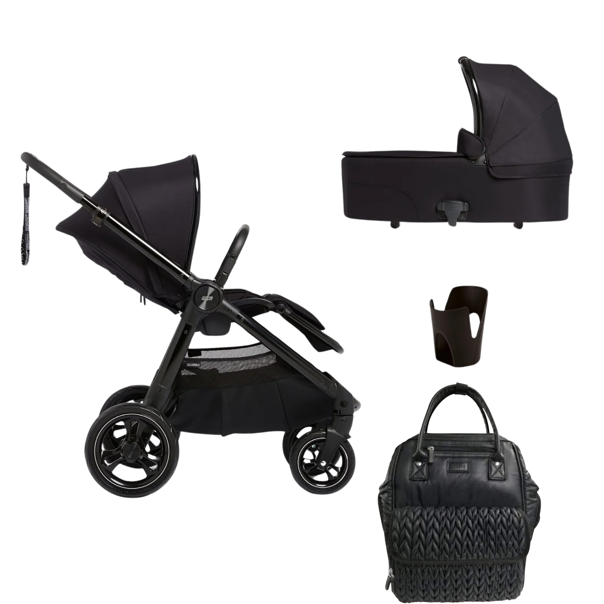 Mamas & Papas Ocarro All-Terrain Pram + Bassinet Carbon ( Black FRIDAY Offer)