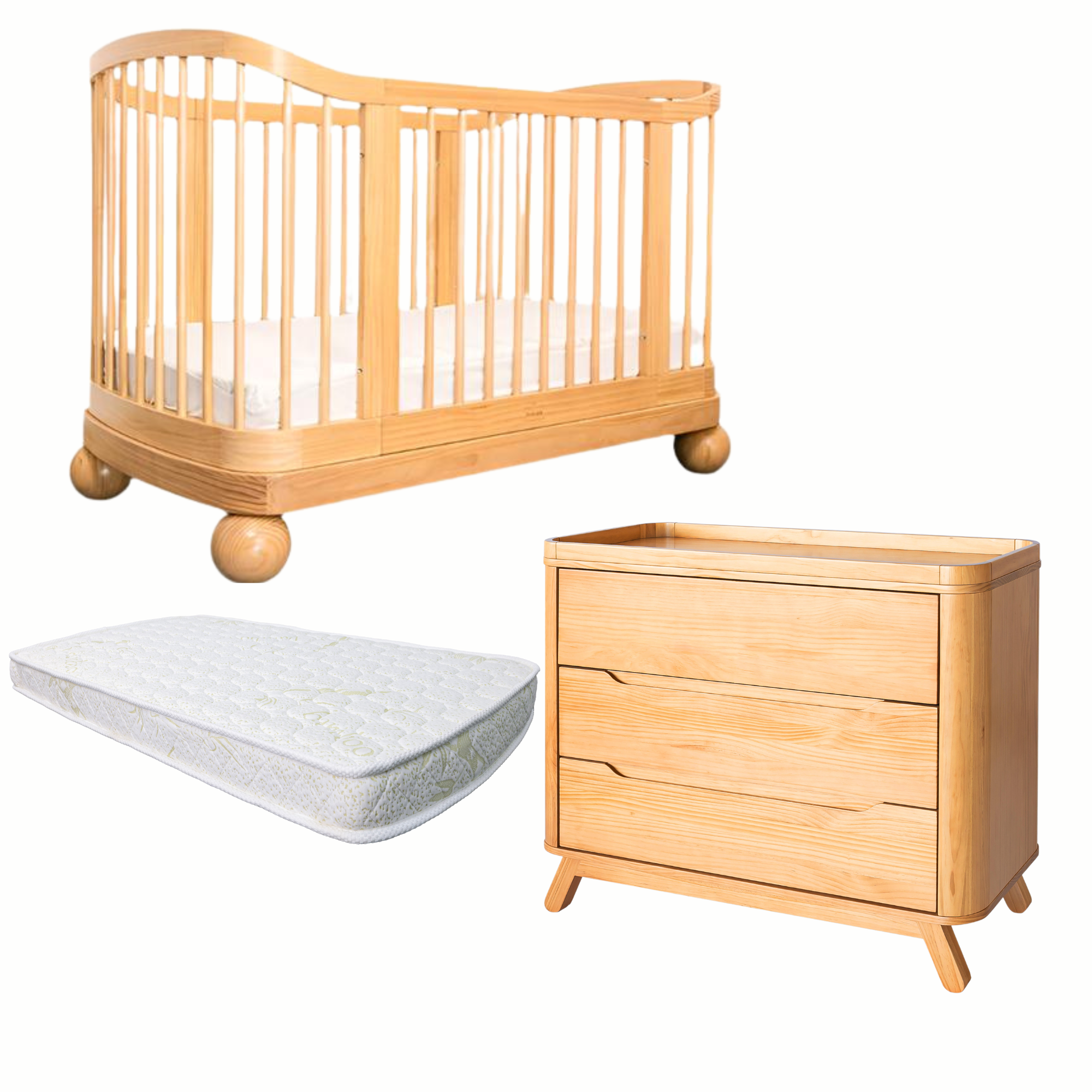 Sweet Pea Madison cot with Oval luxury pocket spring mattress and chest package ( ETA Early Jan) - Tiny Tots Baby Store 