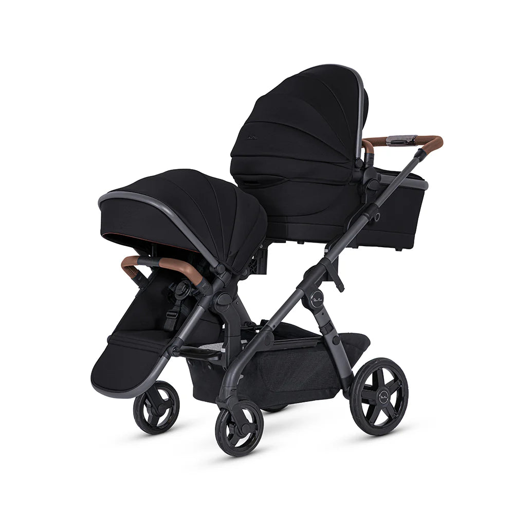 Silver Cross Wave 3 Liquorice(incl tandem seat) Intro Offer FREE Phone Holder - Tiny Tots Baby Store 