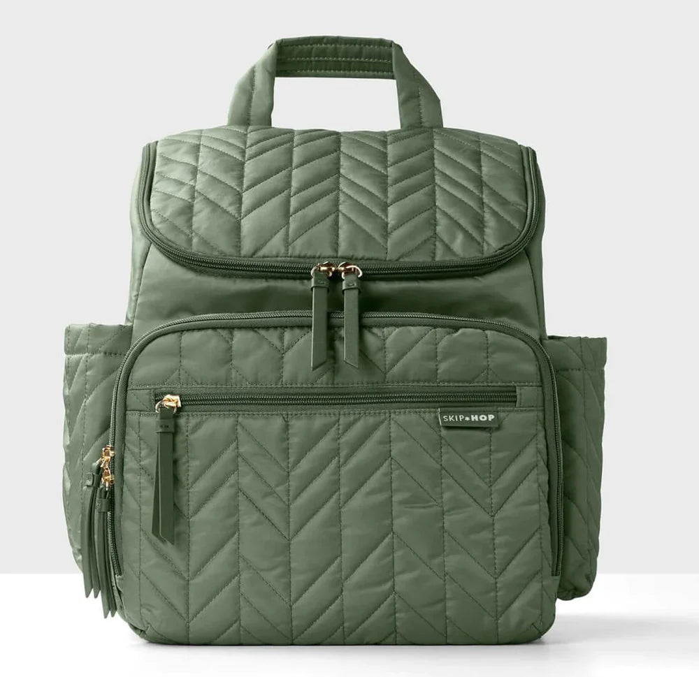 Skip Hop Forma Nappy Backpack - Dark Sage - Tiny Tots Baby Store 