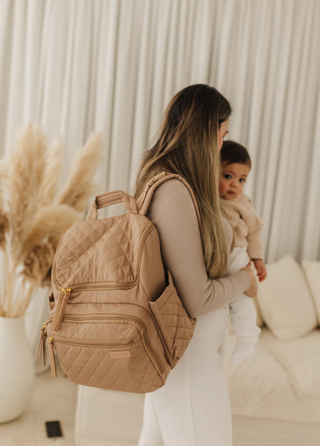 Skip Hop Forma Nappy Backpack - Camel - Tiny Tots Baby Store 