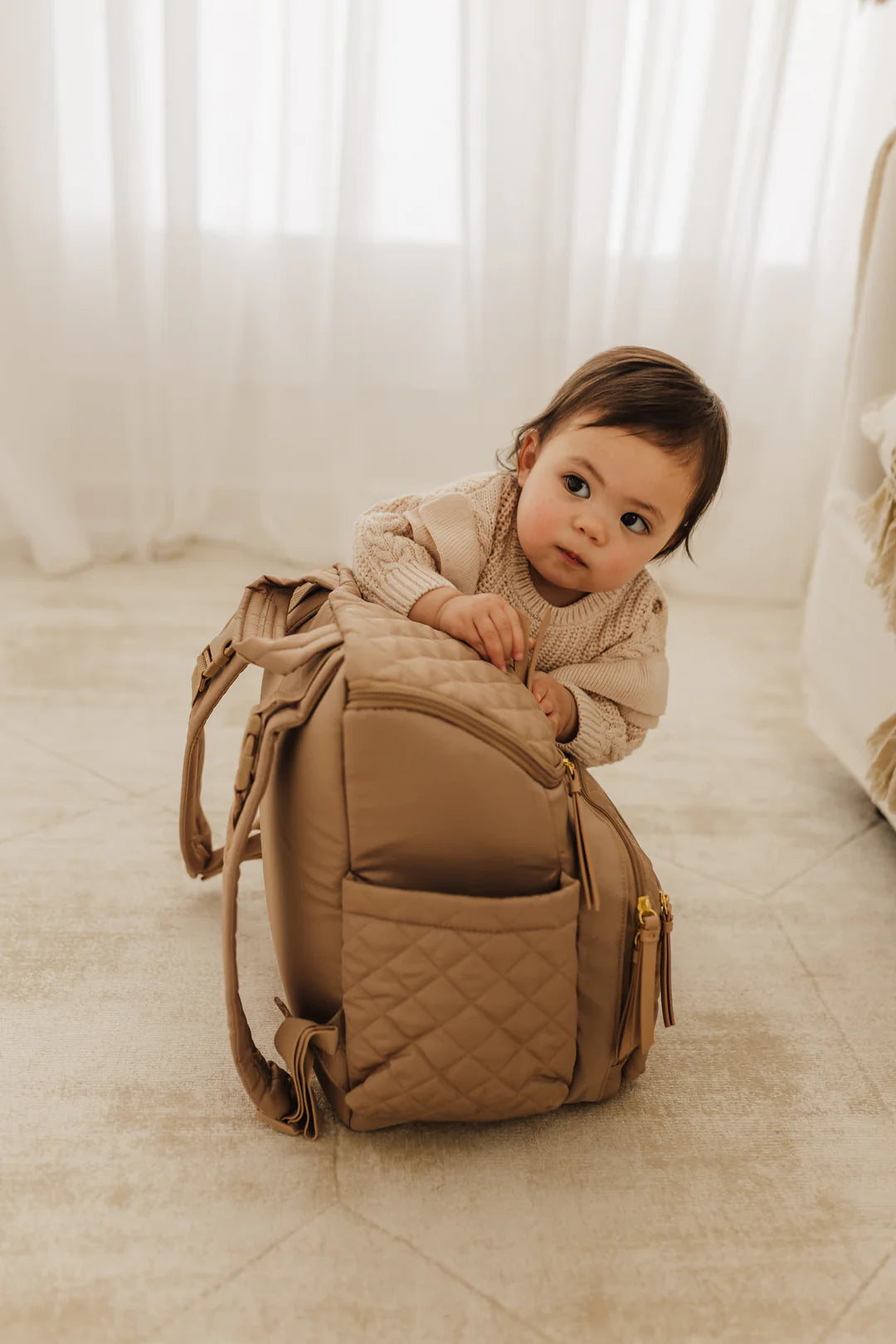 Skip Hop Forma Nappy Backpack - Camel - Tiny Tots Baby Store 