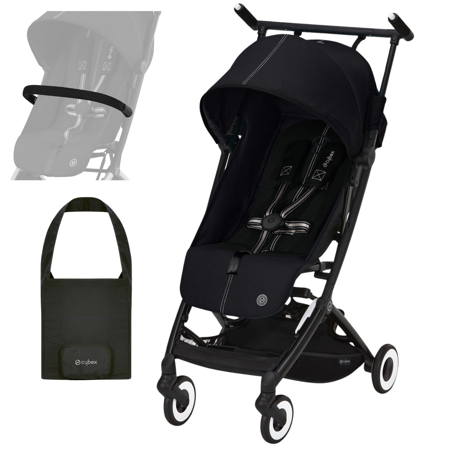 Cybex Libelle Stroller Complete Package Moon Black - Tiny Tots Baby Store 