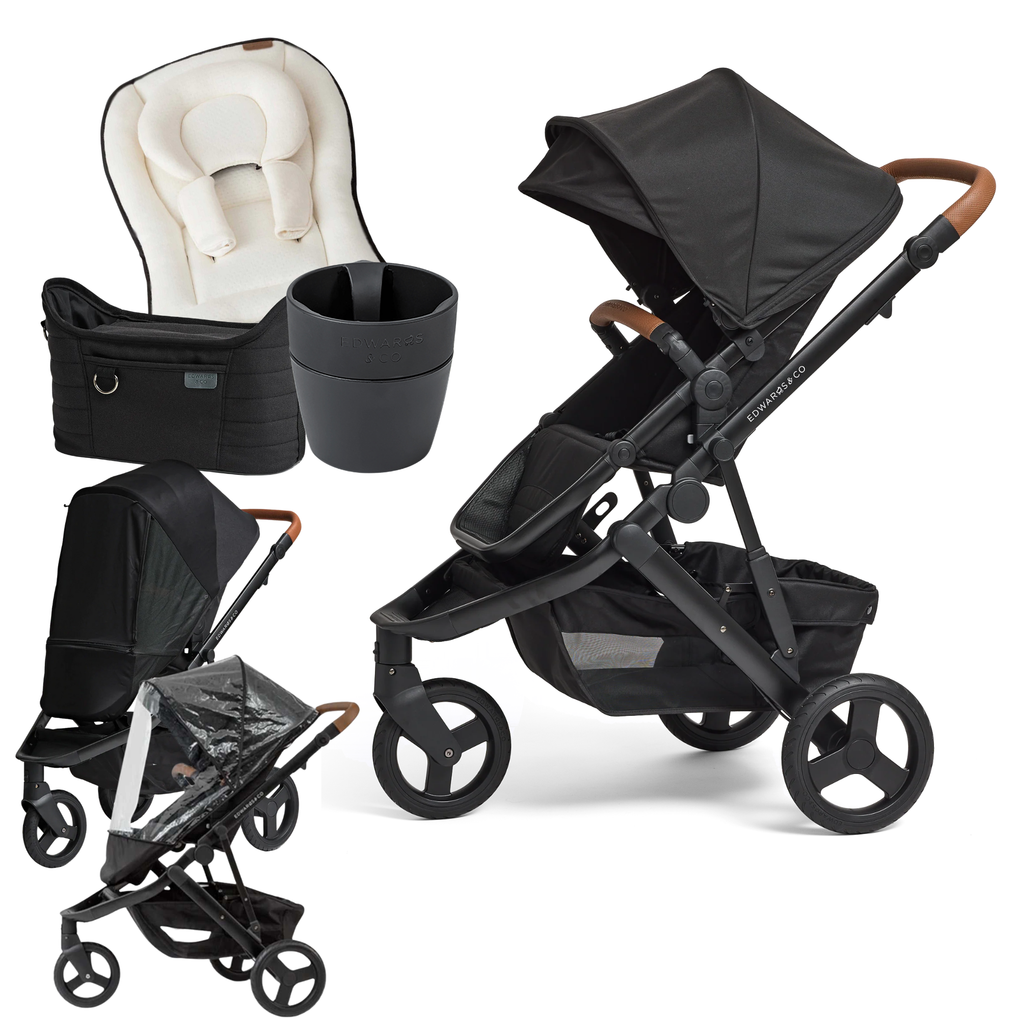 Edwards & Co Oscar M2 Stroller Essentials Bundle FREE Sleep Bag ( EOFY SALE) - Tiny Tots Baby Store 