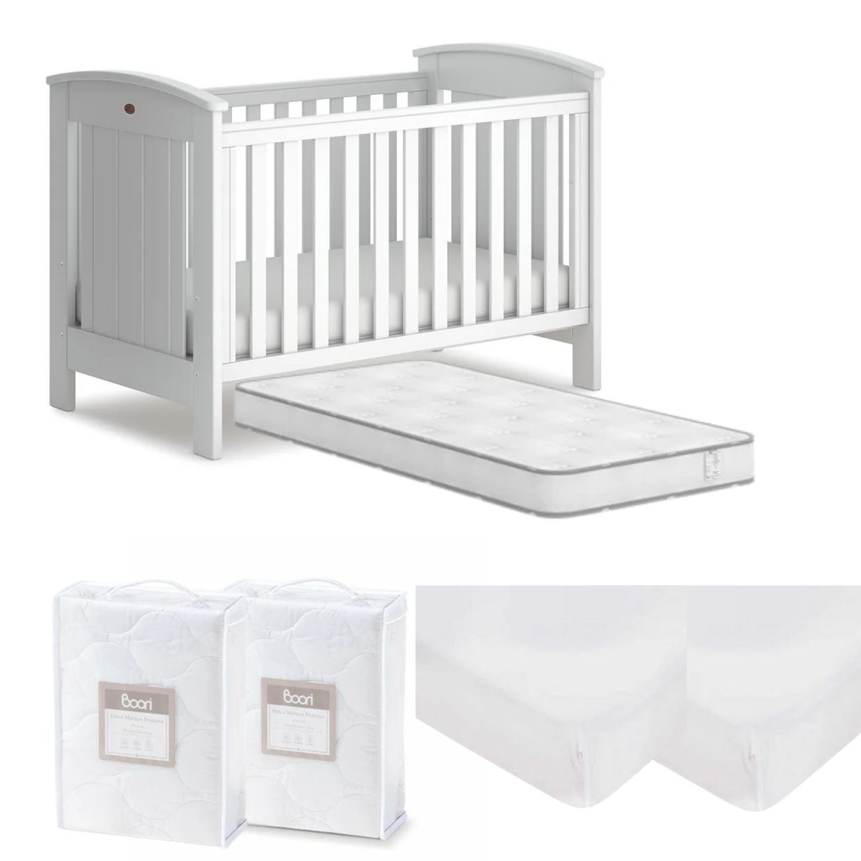 Boori Casa Baby Cot - Dropside 6 PC Value Package - Tiny Tots Baby Store 