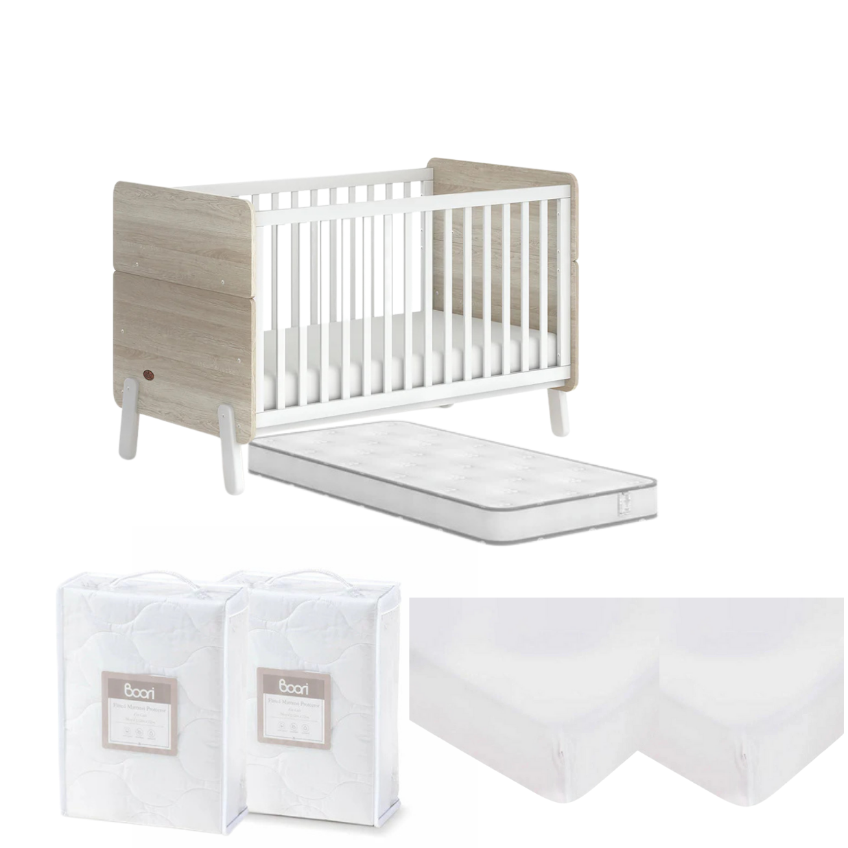 Boori Natty Baby Cot 6 PC Complete Package