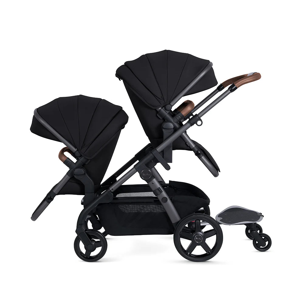 Silver Cross Wave 3 Liquorice(incl tandem seat) Intro Offer FREE Phone Holder - Tiny Tots Baby Store 