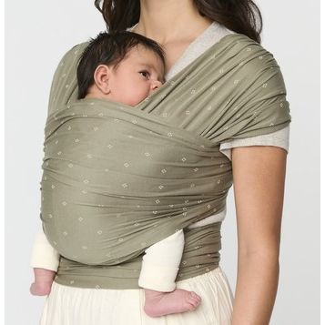 Ergobaby Aura Wrap Sustainable Knit - Olive Diamonds - Tiny Tots Baby Store 