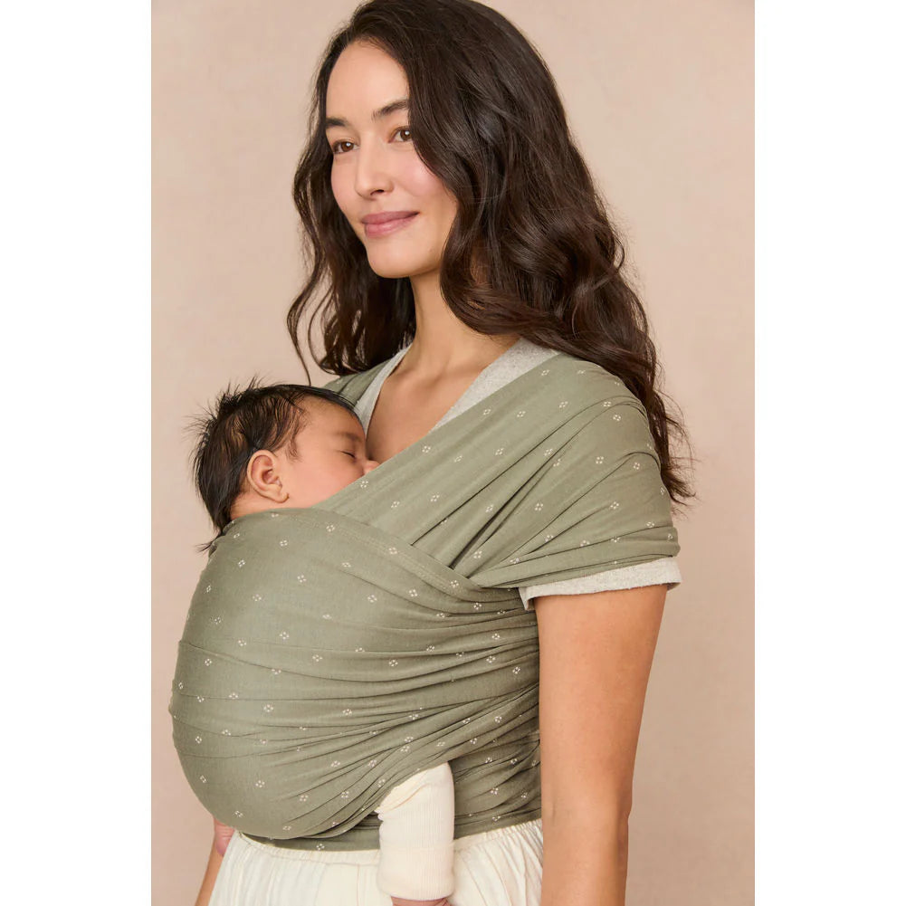 Ergobaby Aura Wrap Sustainable Knit - Olive Diamonds - Tiny Tots Baby Store 