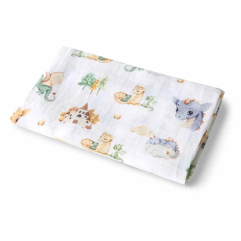 Snuggle Hunny Dragon Organic Muslin Wrap - Tiny Tots Baby Store 