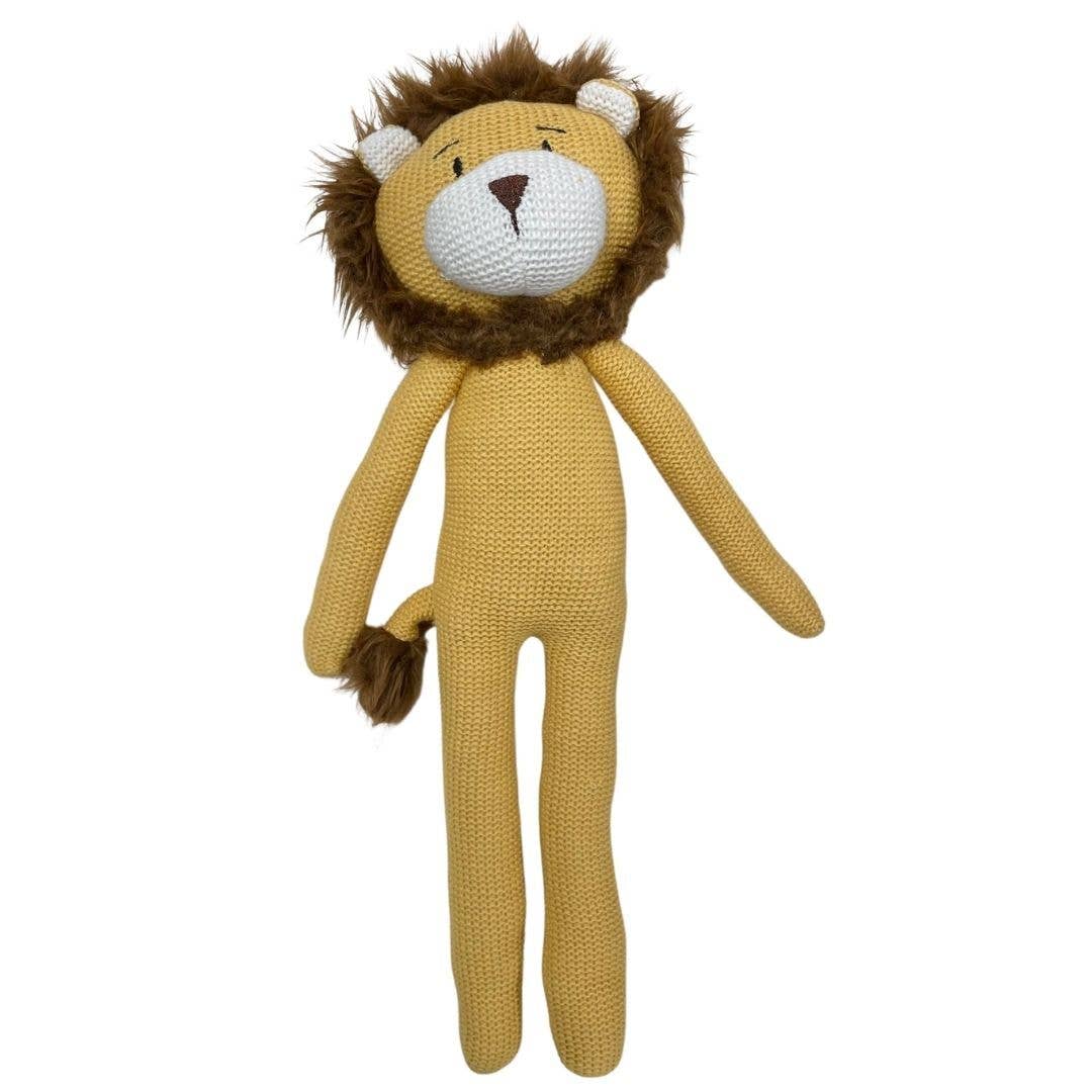 Eco Knitted Lion Large - 40cm - Tiny Tots Baby Store 