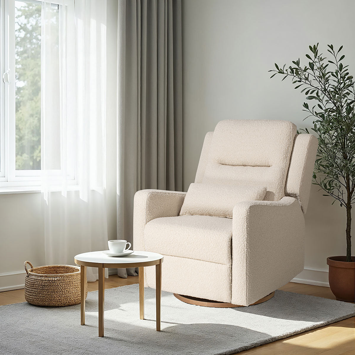 Cocoon Rio ELECTRIC Recliner & Glider Chair with USB Sandstone Boucle (ETA 01 April)