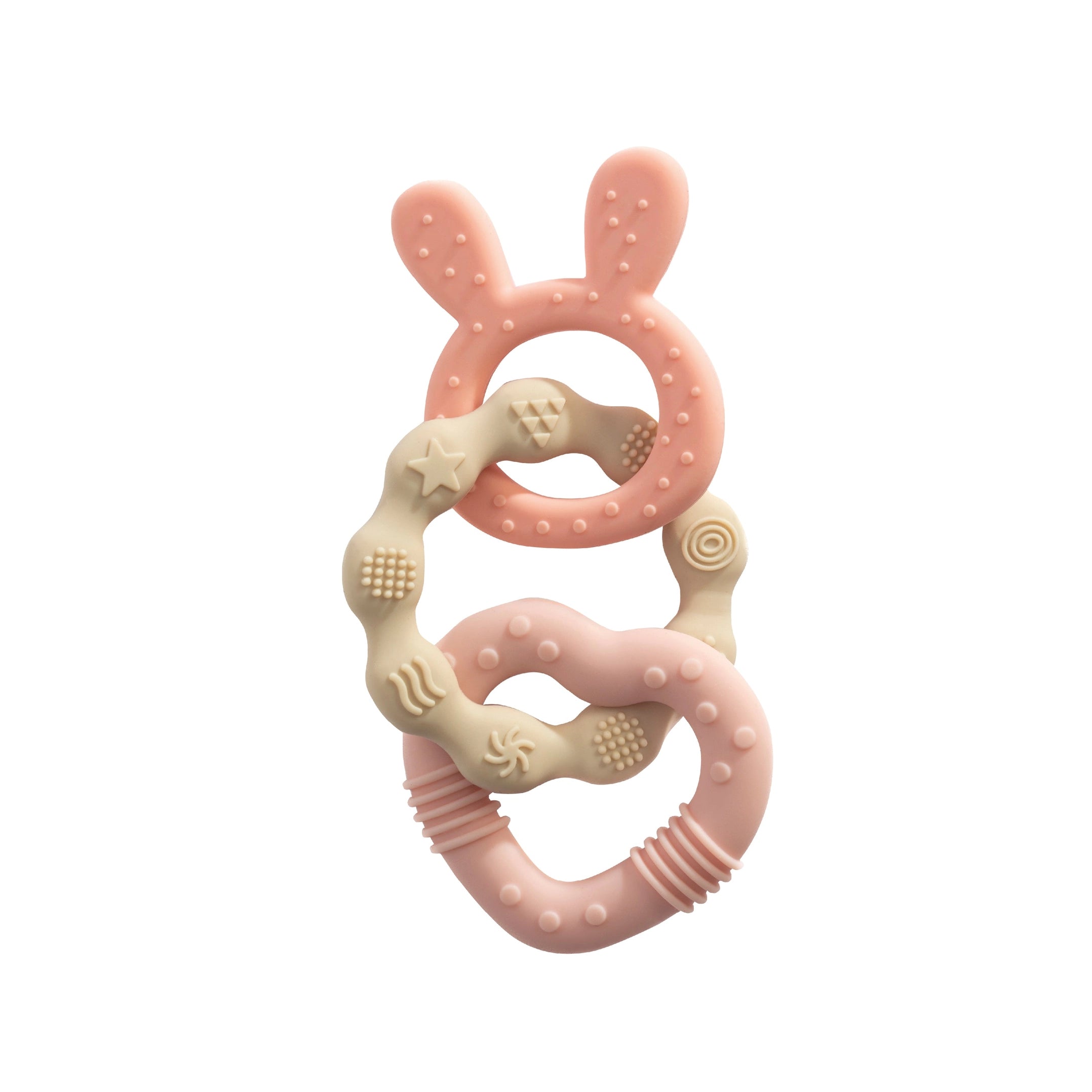 Living Textiles Silicone Bunny Teether - Pink