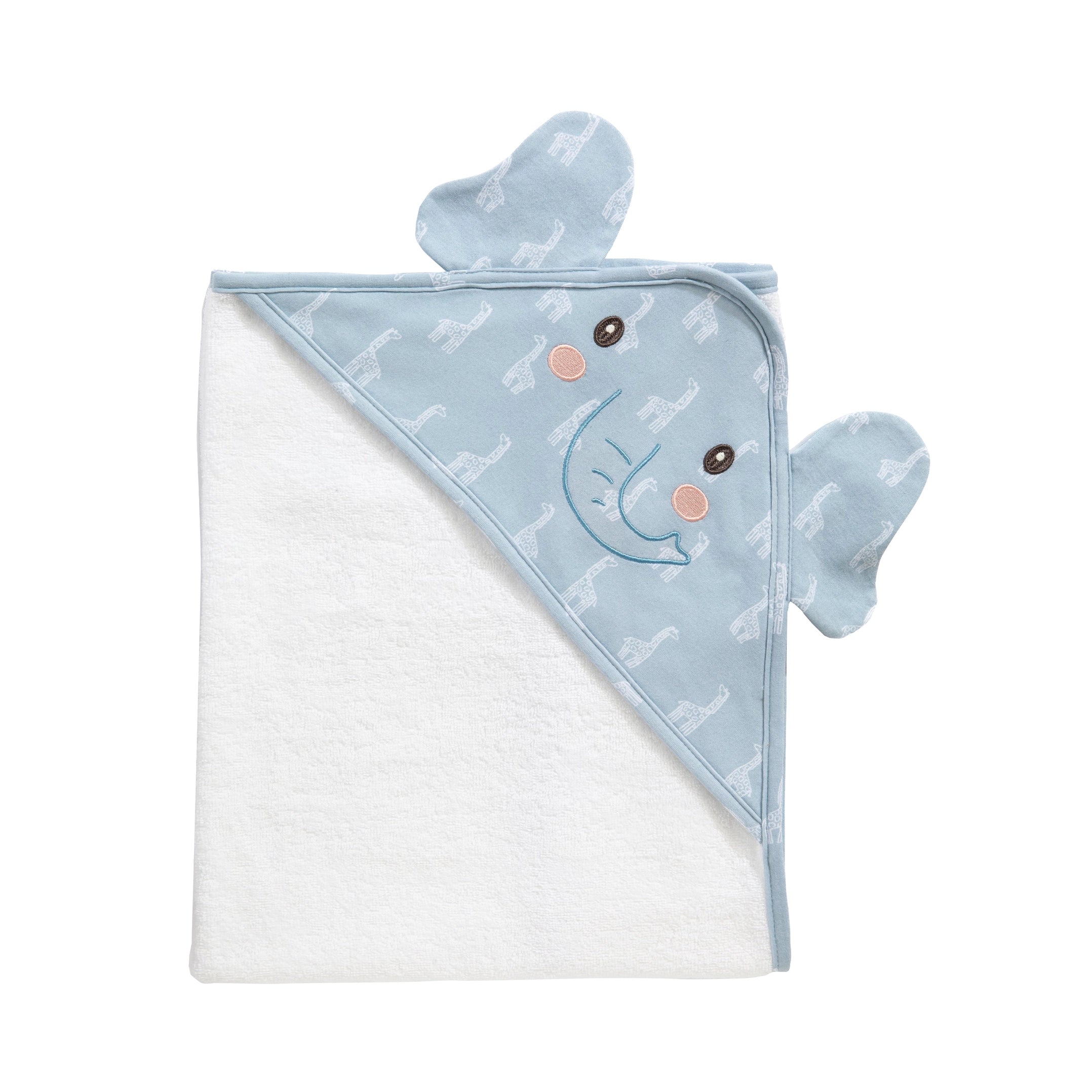 Living Textiles Hooded Towel- Elephant - Wild Safari - Tiny Tots Baby Store 