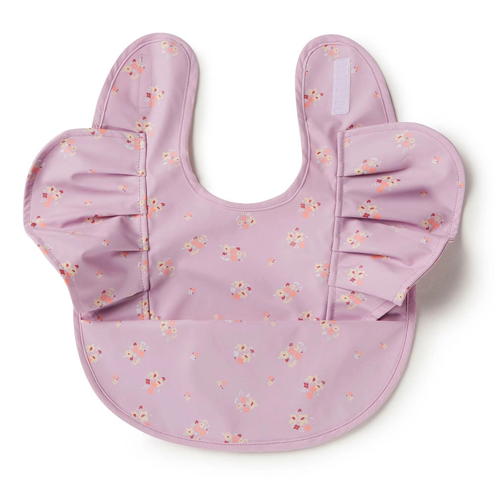 Snuggle Hunny - Lilac Bloom Frill Snuggle Bib - Tiny Tots Baby Store 