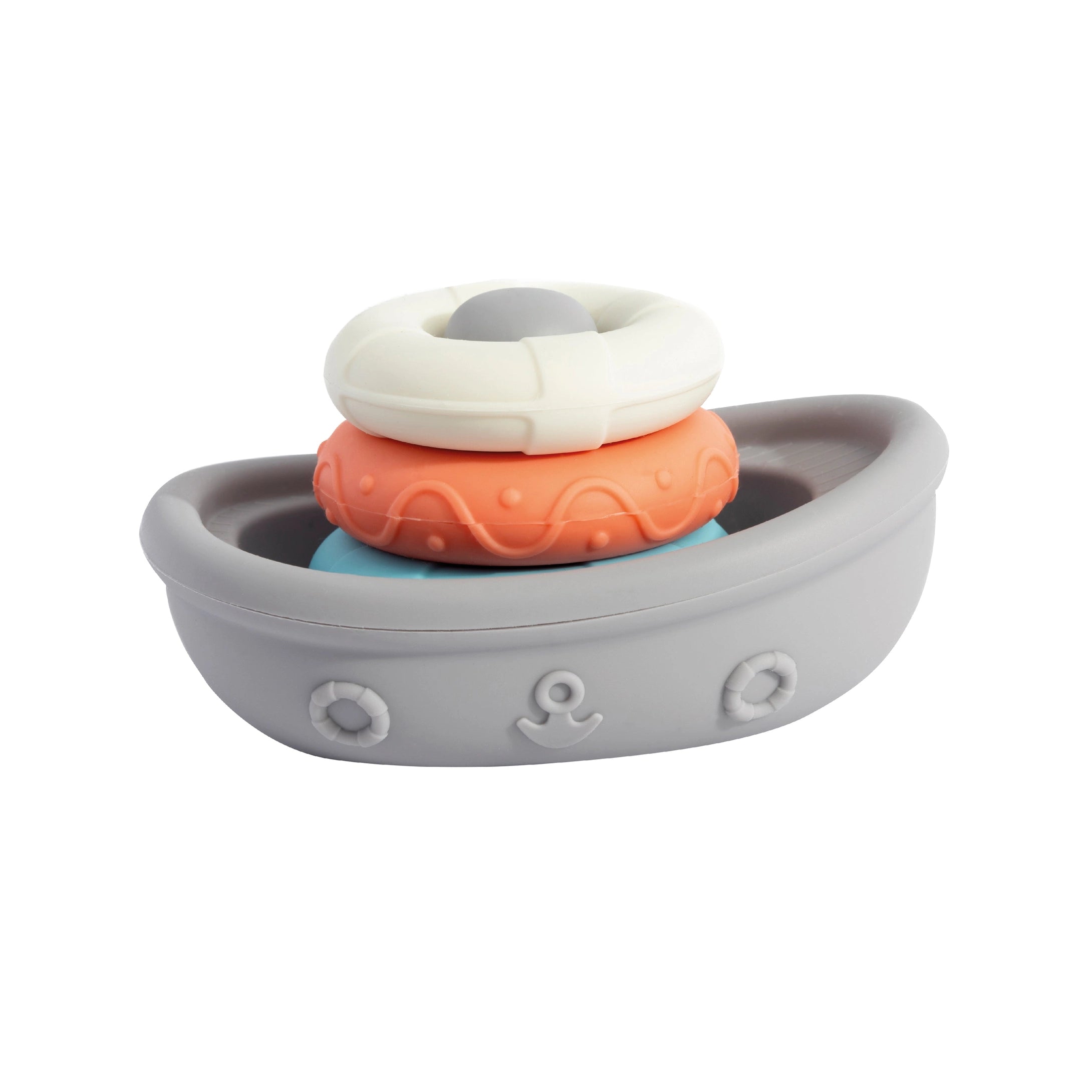 Living Textiles Silicone Stacking Boat with Rings - Tiny Tots Baby Store 