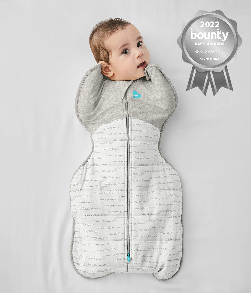 Love To Dream Swaddle UP Transition Bag 2.5 Tog Dreamer White - Tiny Tots Baby Store 