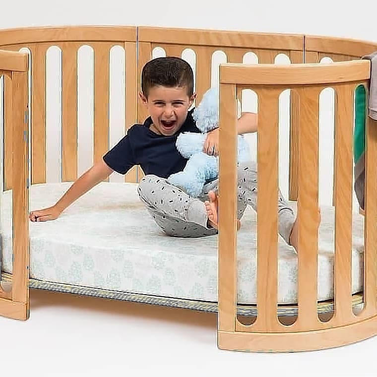 Cocoon Nest Cot with mattress -4 in 1  NATURAL