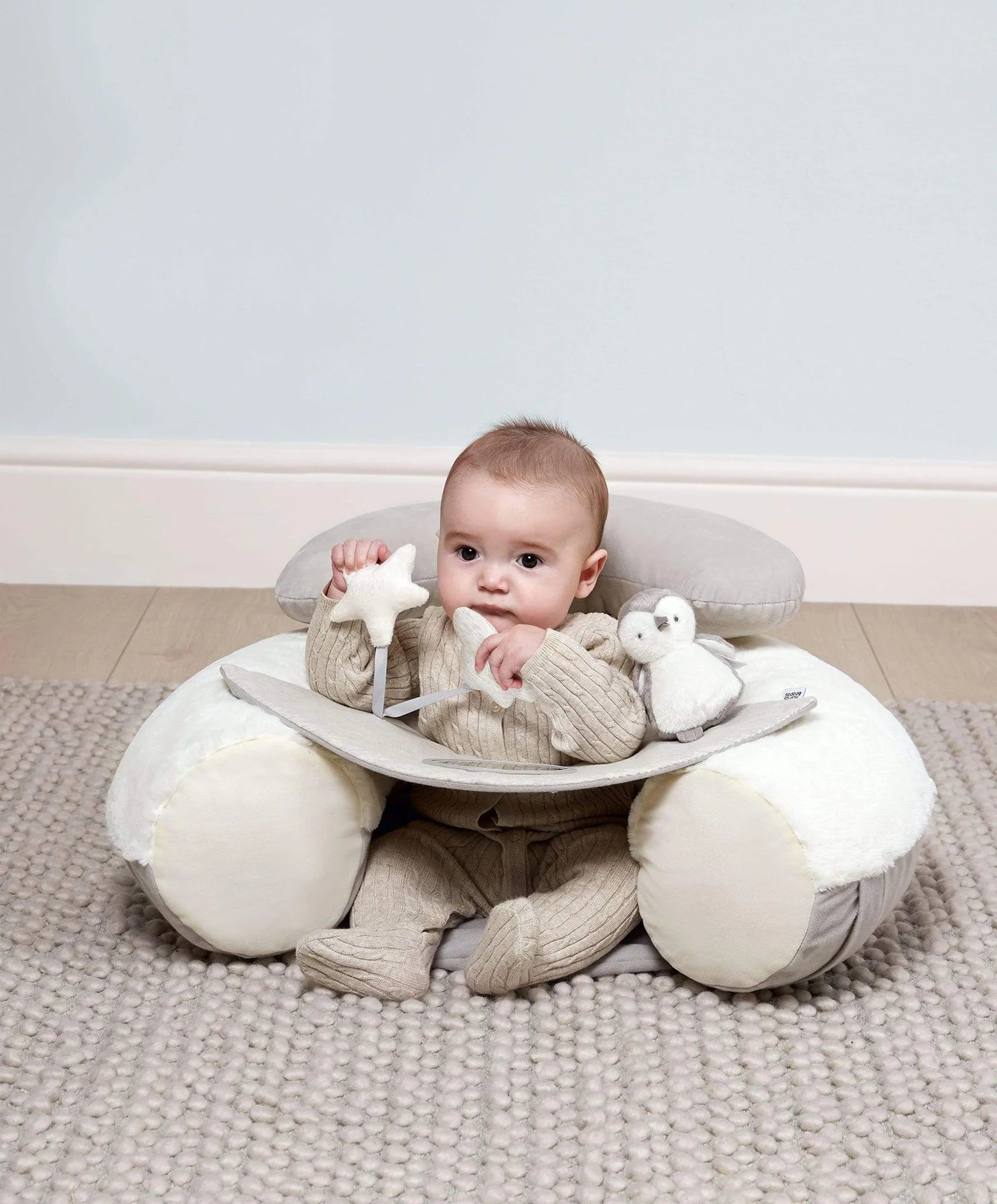 MaMas & Papas Sit & Play Baby Floor Seat -Wish Upon A Cloud - Tiny Tots Baby Store 