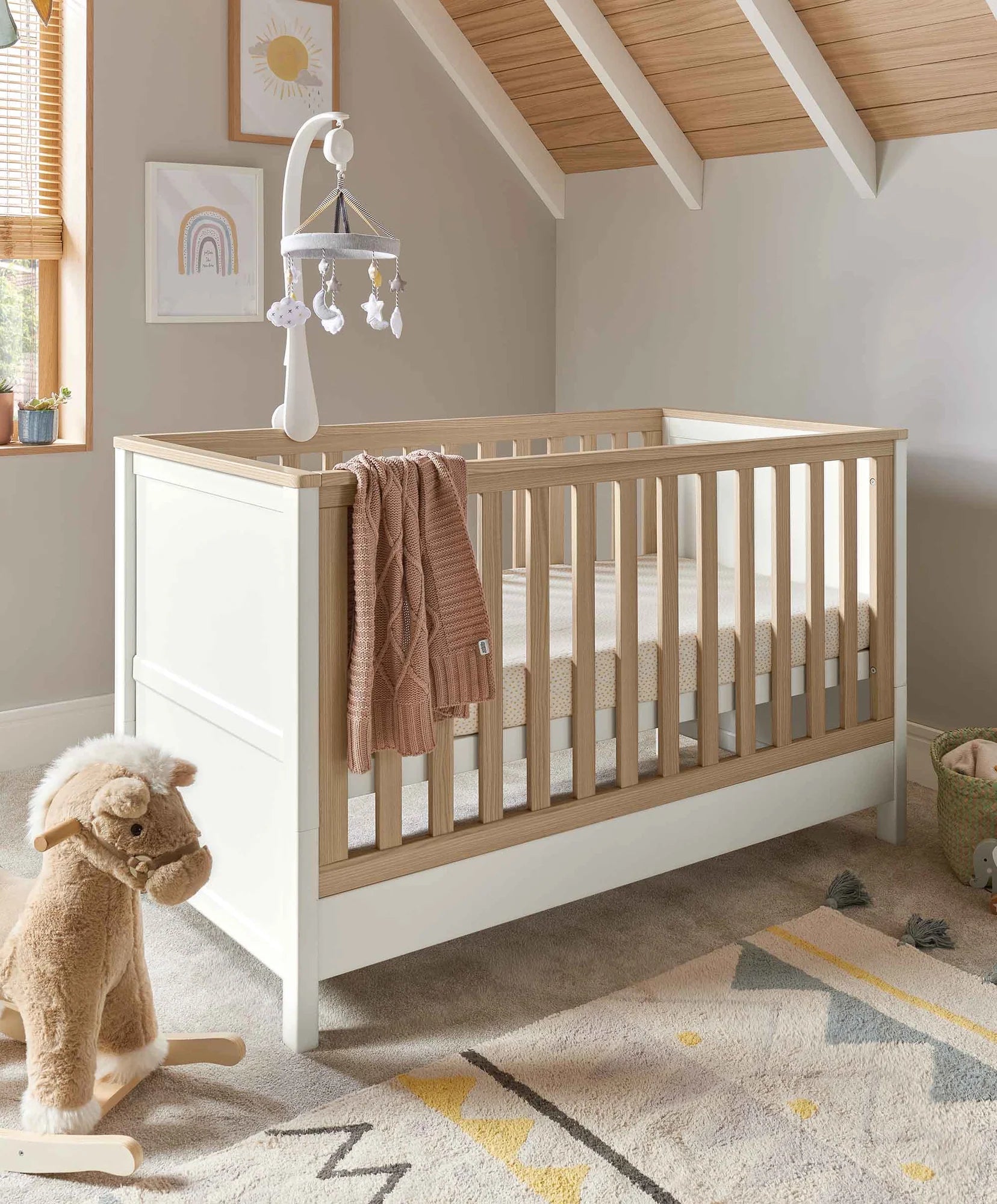 Mamas & Papas Harwell Cotbed - White ( ETA End Feb) - Tiny Tots Baby Store 