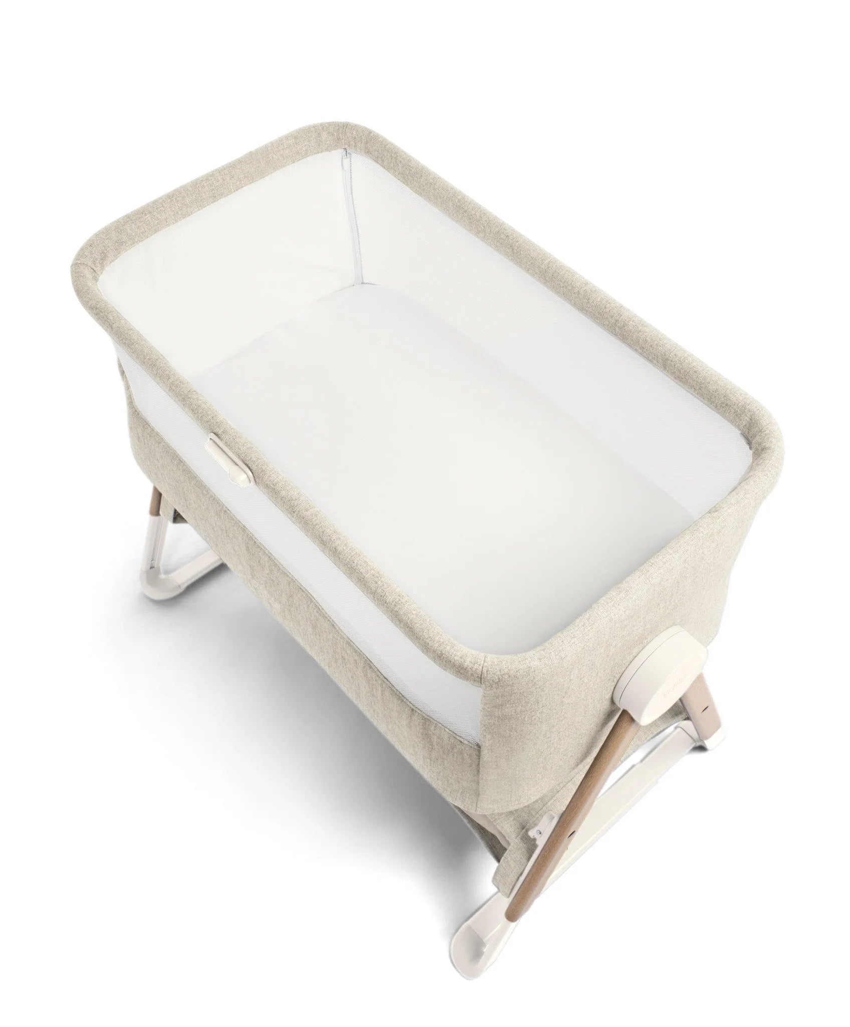 Mamas & Papas Lua Bedside Crib - Beige ( ETA end of SEP) - Tiny Tots Baby Store 