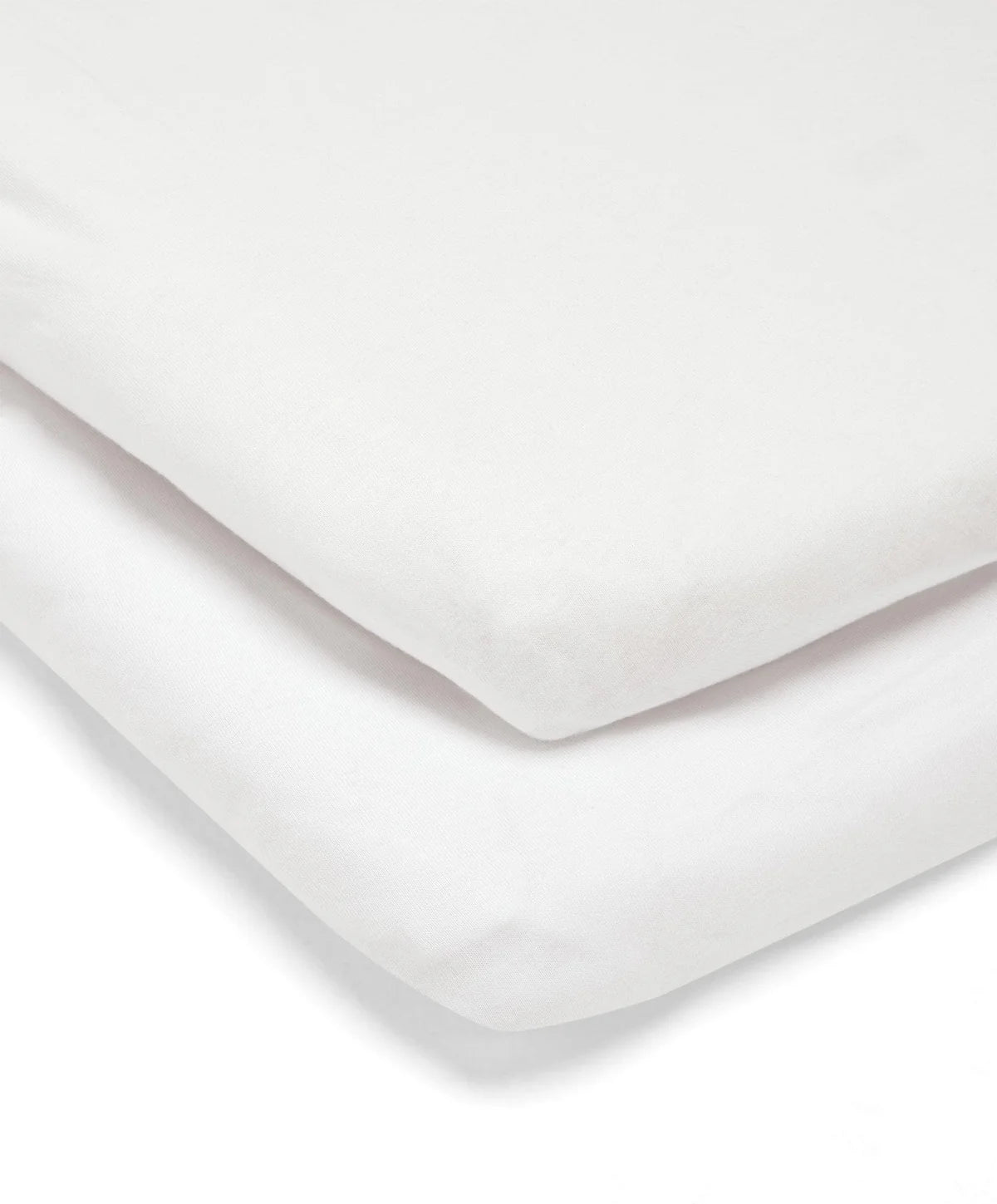 Mamas & Papas Lua Bedside Crib Sheets (2 Pack) (87cm x 50cm x 5cm) - White - Tiny Tots Baby Store 