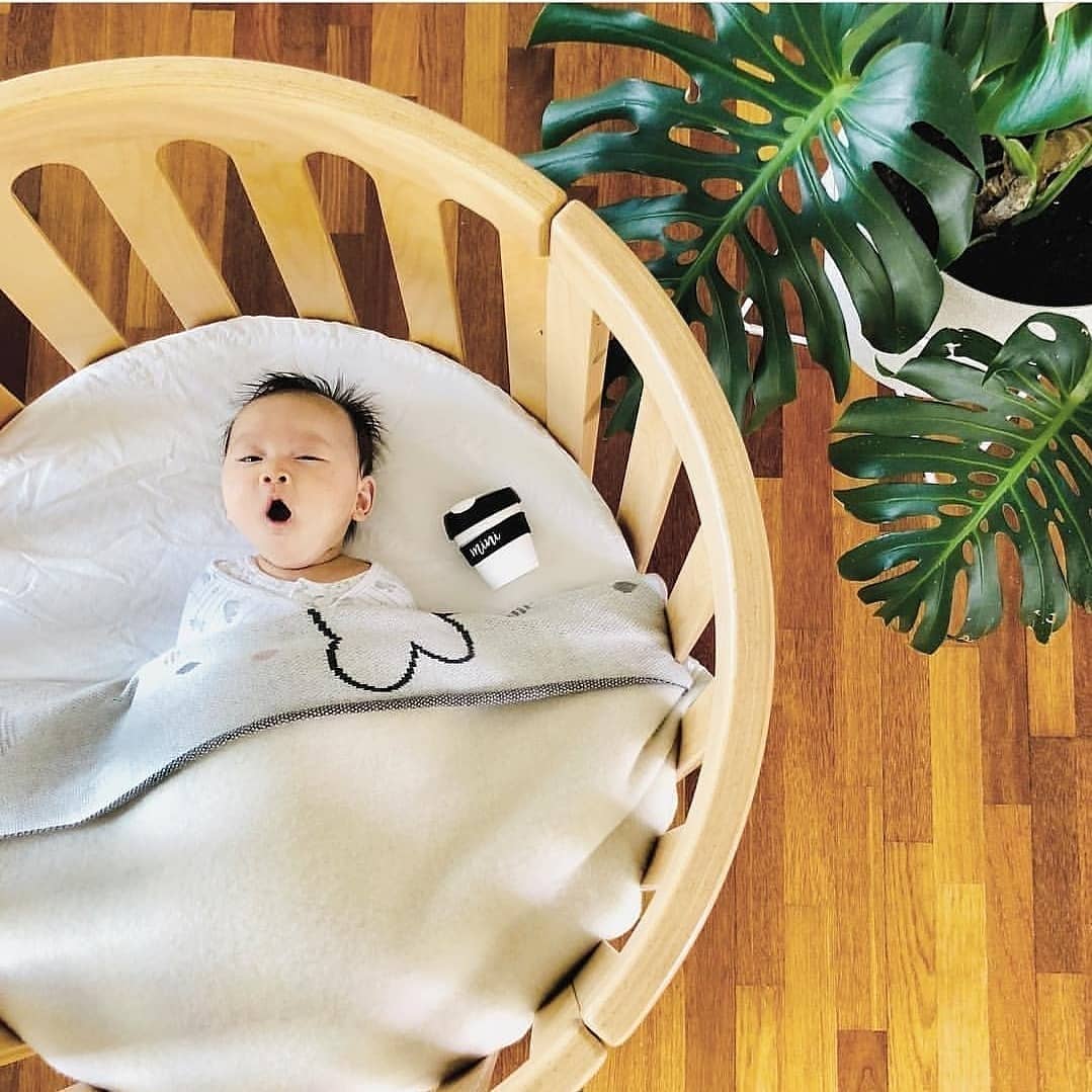 Cocoon Nest Cot with mattress -4 in 1  NATURAL