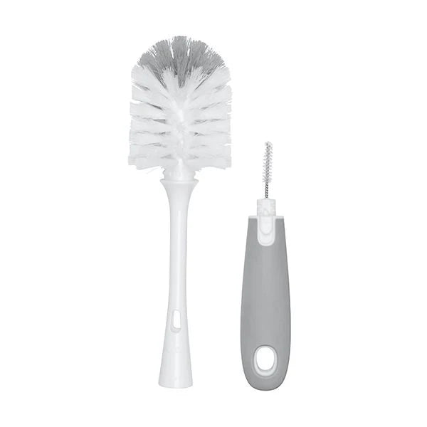 OXO Tot Bottle Brush with Detail Cleaner & Stand - Gray - Tiny Tots Baby Store 