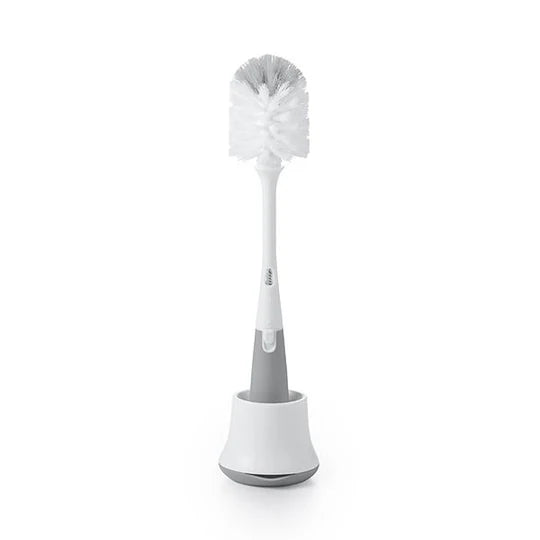 OXO Tot Bottle Brush with Detail Cleaner & Stand - Gray - Tiny Tots Baby Store 