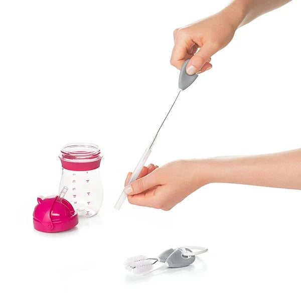 XO Tot Straw & Sippy Cup Top Cleaning Set - Gray